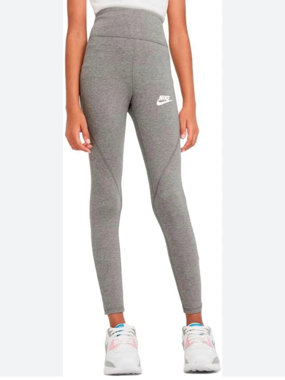 Nike Girls' Heather Gray High-Waist Leggings